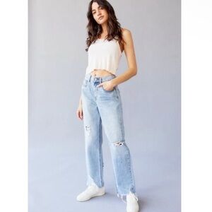 Urban Outfitters BDG Cowboy Distressed Jeans Light‎ Wash